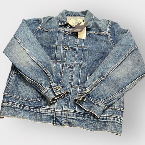 Levi's Made & Crafted Pleated Front Type II Denim Jean Jacket Mens size S New - Picture 2 of 12